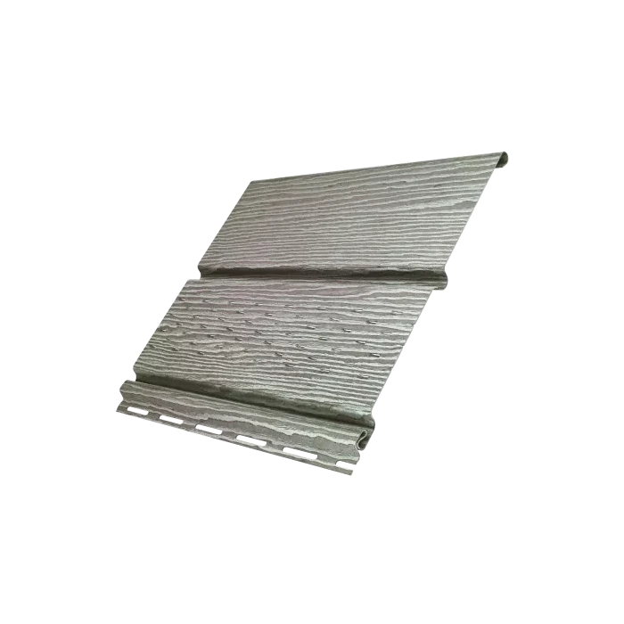 Софит виниловый Ю-Пласт Тимберблок Дуб серебристый с частичной перфорацией