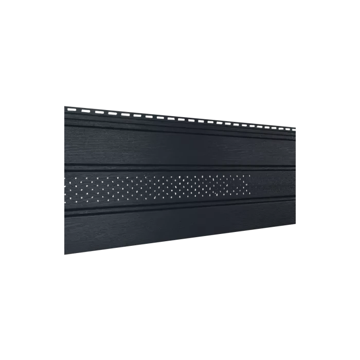 Софит виниловый Ю-Пласт Графитовый с частичной перфорацией