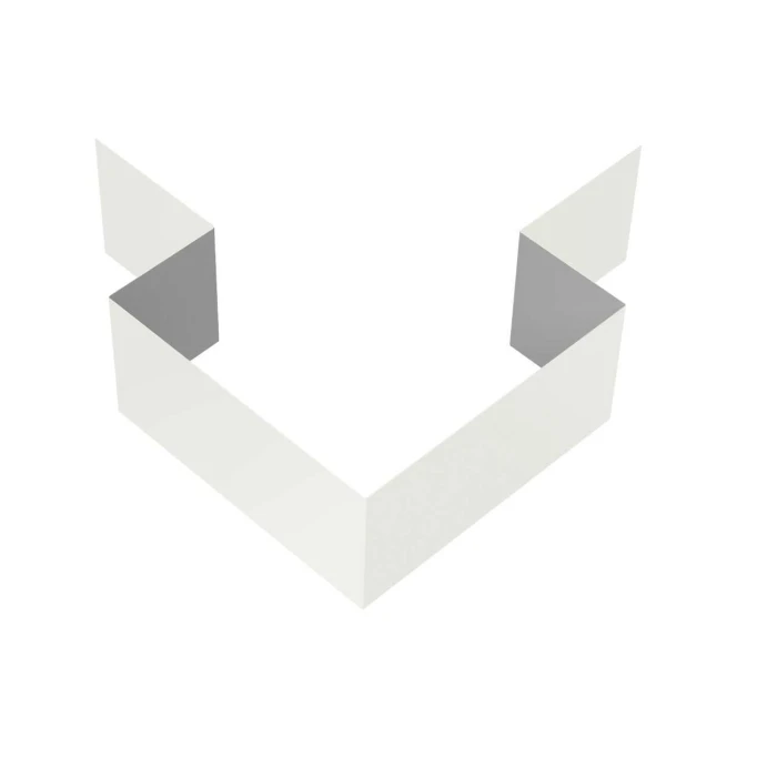 Угол внешний симметричный фибросайдинга Decover Satin RAL 9003 Сигнальный белый 0.5 | с пленкой