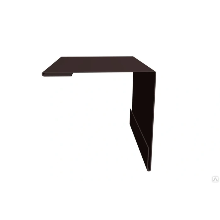 Угол внешний симметричный фибросайдинга Decover Quarzit lite RAL 8017 Шоколад 0.5 | с пленкой