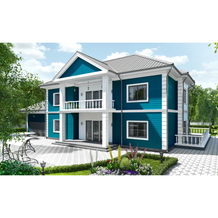 Фиброцементный сайдинг Decover RAL 5009 Lazuro 8х190х3600