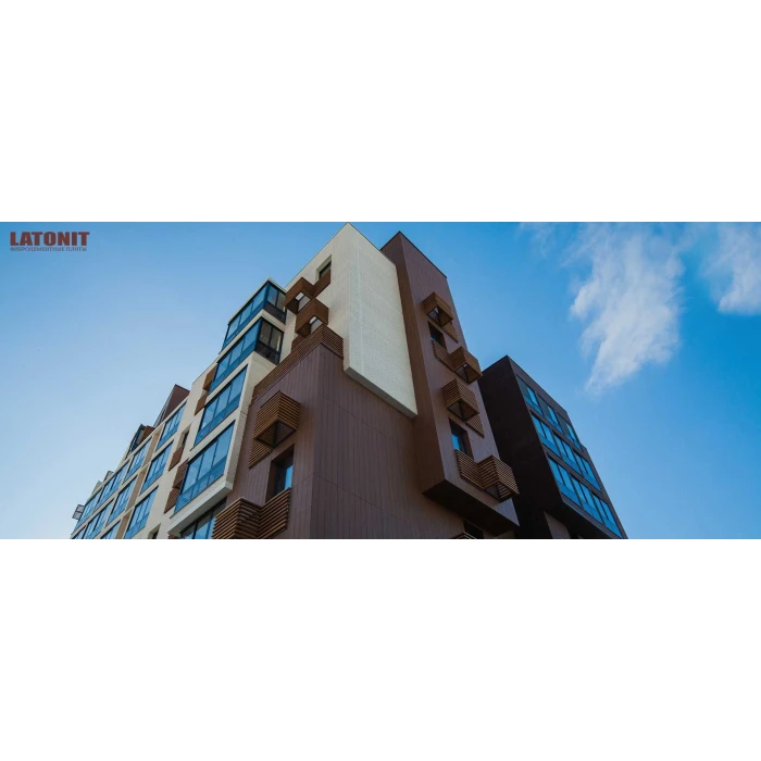 Фиброцементный сайдинг LATONIT RAL 5009 Лазурно-синий 8х200х3000