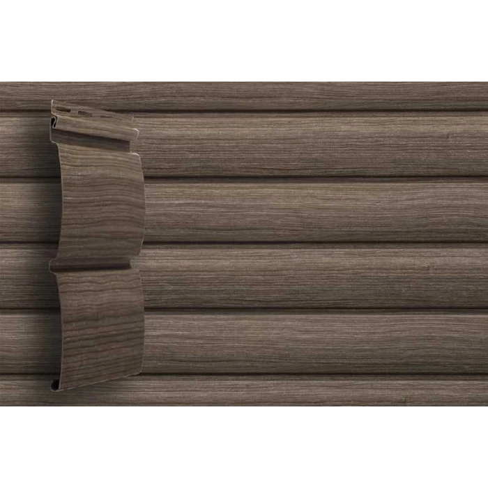 Виниловый сайдинг трехслойный Grand Line Блок-хаус Tundra Кедр 3.00