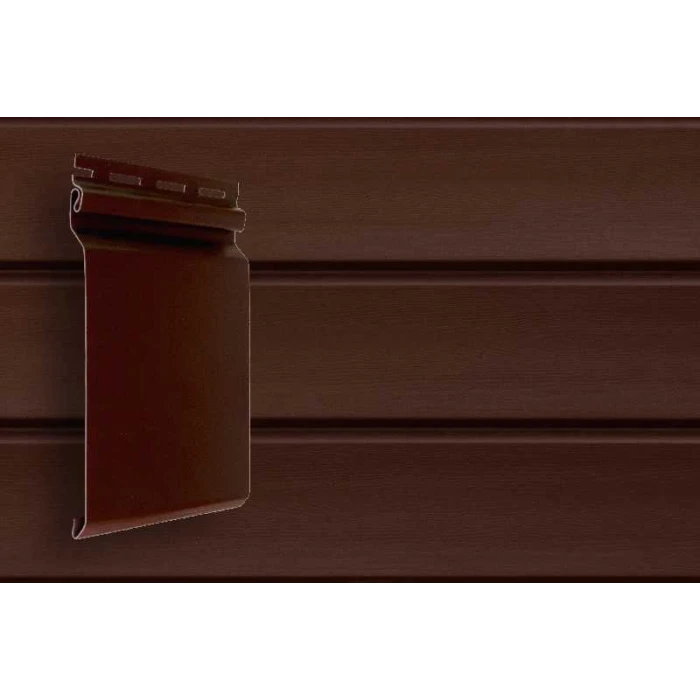 Виниловый сайдинг двухслойный Grand Line Natural-Брус АСА Темный дуб 3.00