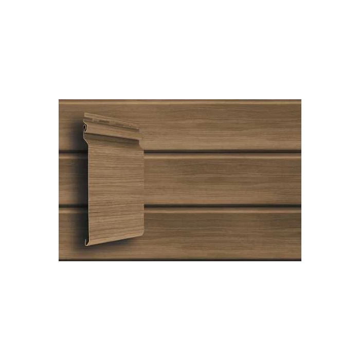 Виниловый сайдинг двухслойный Grand Line Natural-Брус Tundra Кедр 3.00