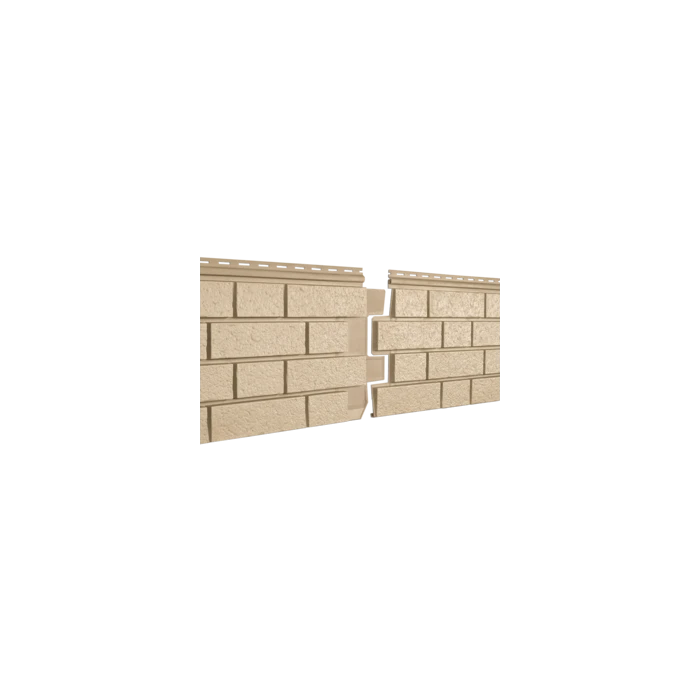 Виниловый сайдинг Ю-пласт Стоун-Хаус С-Лок 1950х292мм Клинкер песочный