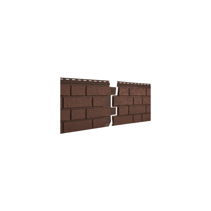 Виниловый сайдинг Ю-пласт Стоун-Хаус С-Лок 1950х292мм Клинкер терракотовый