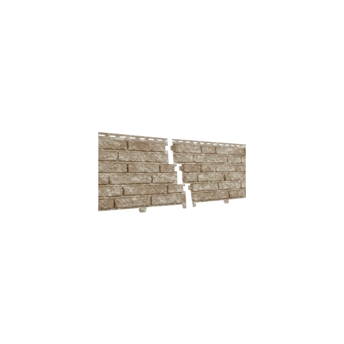 Виниловый сайдинг Ю-пласт Стоун-Хаус 2000х250мм Кварцит светло-бежевый