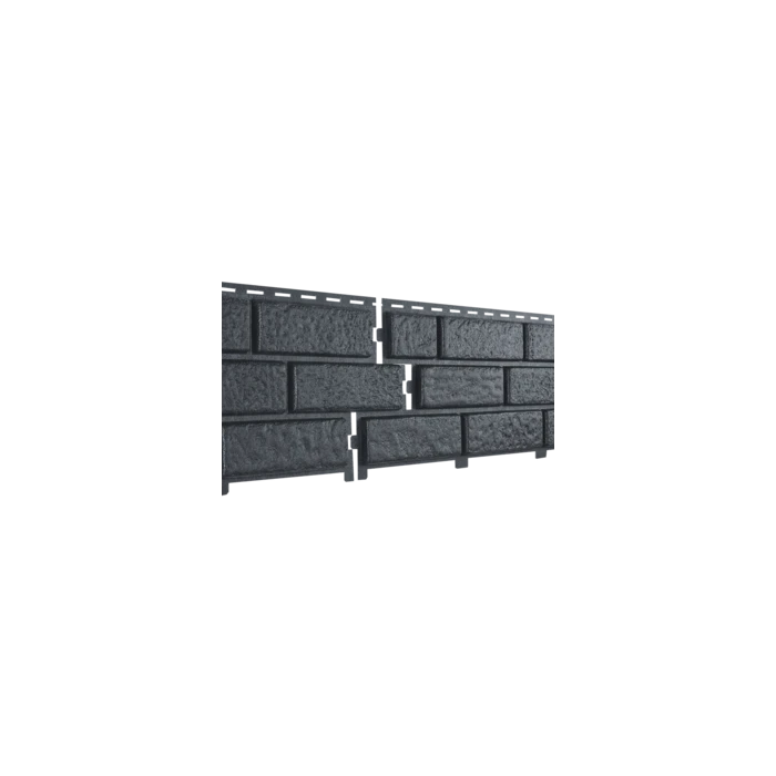 Виниловый сайдинг Ю-пласт Стоун-Хаус 3025х225мм Кирпич графитовый