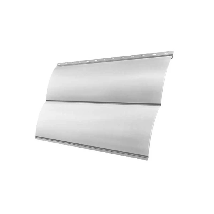 Металлический сайдинг Grand Line Сталь Блок-хаус 0.5 мм Satin с пленкой RAL 9003 сигнальный белый