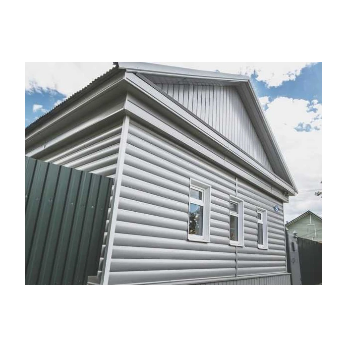 Металлический сайдинг Grand Line Блок-хаус 0.45 мм Print Elite Snow Wood