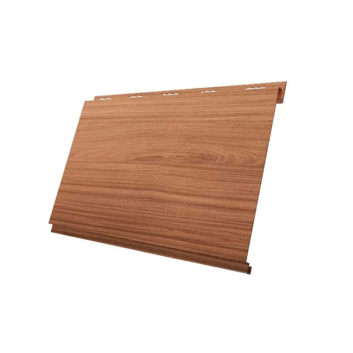 Металлический сайдинг Grand Line Вертикаль 0.45 мм classic Print Elite с пленкой Honey Wood