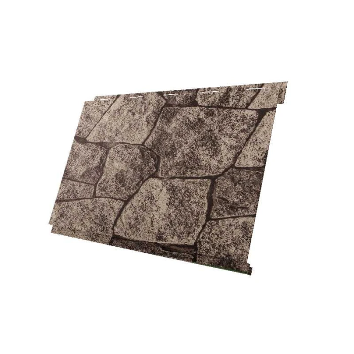 Металлический сайдинг Grand Line Вертикаль 0.45 мм classic Print Elite с пленкой King Stone