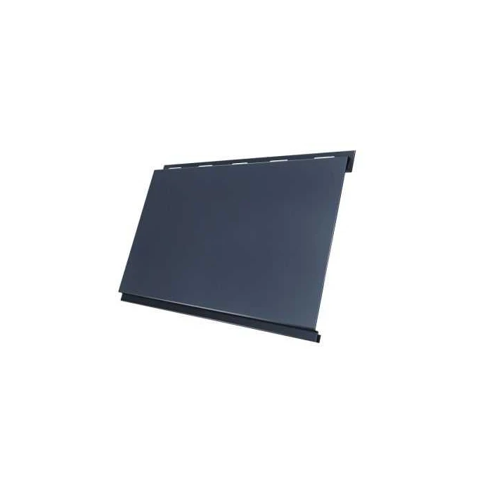 Металлический сайдинг Grand Line Вертикаль 0.5 мм classic GreenCoat Pural Matt с пленкой RR 23 темно-серый (RAL 7024 мокрый асфальт)