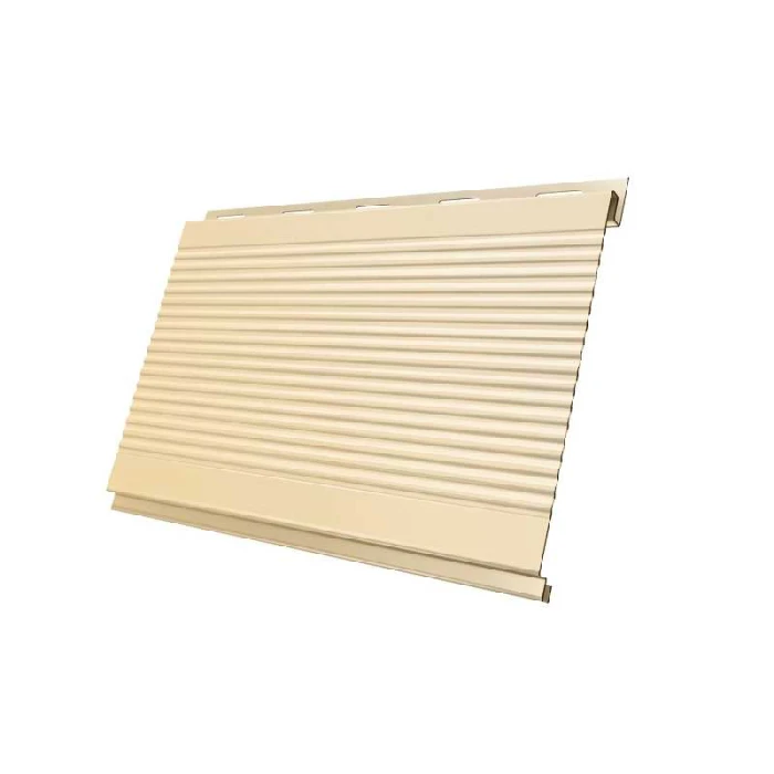 Металлический сайдинг Grand Line Вертикаль 0.45 мм gofr PE с пленкой RAL 1015 светлая слоновая кость