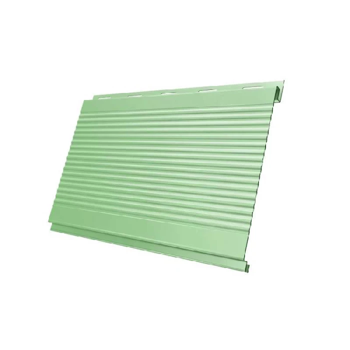 Металлический сайдинг Grand Line Вертикаль 0.45 мм gofr PE с пленкой RAL 6019