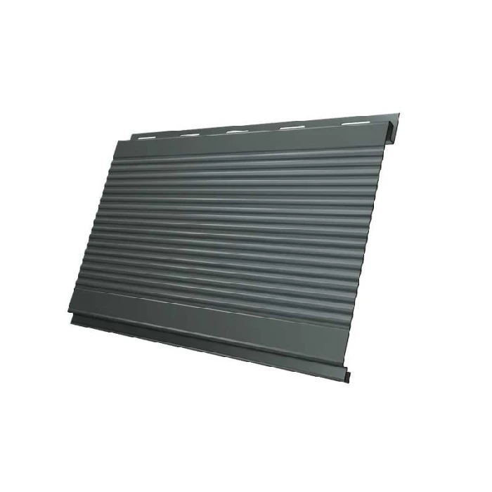 Металлический сайдинг Grand Line Вертикаль 0.45 мм gofr PE с пленкой RAL 7005 мышино-серый