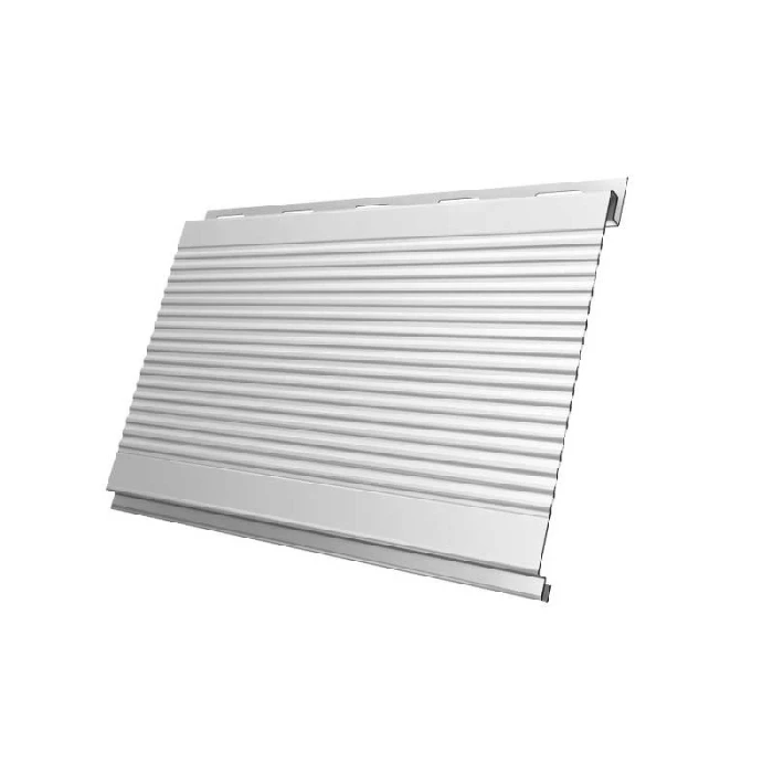 Металлический сайдинг Grand Line Вертикаль 0.45 мм gofr PE с пленкой RAL 9003 сигнальный белый