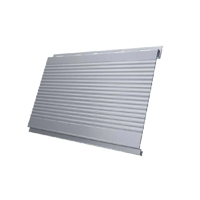 Металлический сайдинг Grand Line Вертикаль 0.5 мм gofr Satin с пленкой RAL 9006