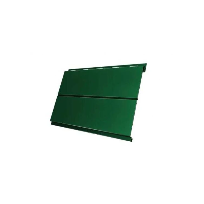 Металлический сайдинг Grand Line Вертикаль 0.5 мм line Quarzit с пленкой RAL 6005 зеленый мох