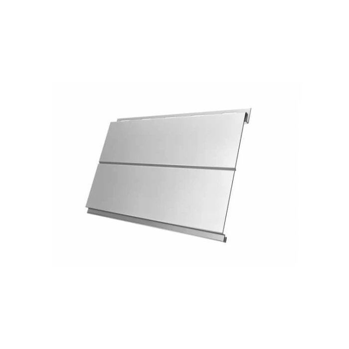 Металлический сайдинг Grand Line Вертикаль 0.5 мм line Velur с пленкой RAL 9003 сигнальный белый