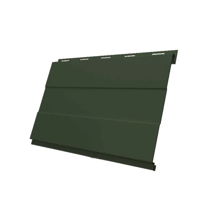 Металлический сайдинг Grand Line Вертикаль 0.5 мм prof Velur с пленкой RAL 6020 хромовая зелень