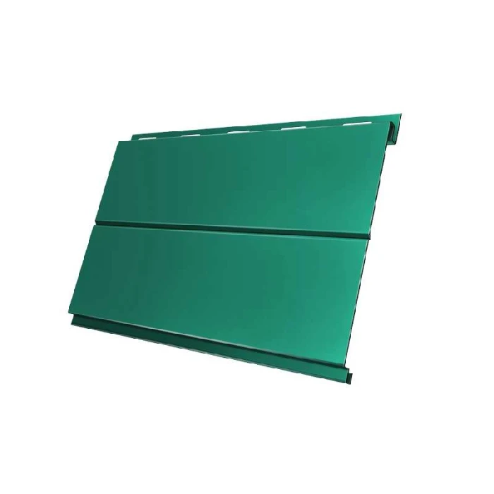 Металлический сайдинг Grand Line Вертикаль 0.45 мм PE с пленкой RAL 5021 водная синь