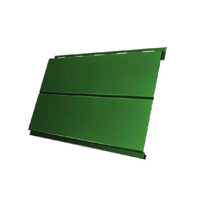 Металлический сайдинг Grand Line Вертикаль 0.45 мм PE с пленкой RAL 6002 лиственно-зеленый