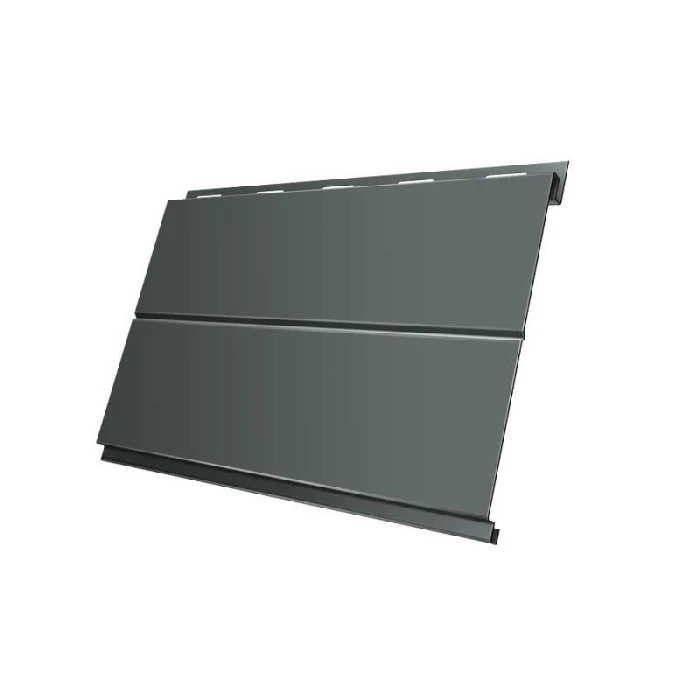 Металлический сайдинг Grand Line Вертикаль 0.45 мм PE с пленкой RAL 7005 мышино-серый