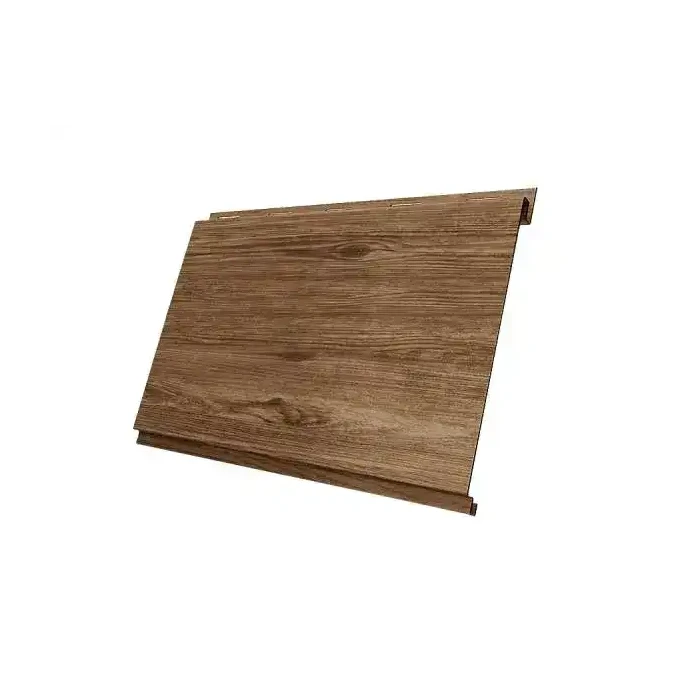 Металлический сайдинг Grand Line Вертикаль 0.45 мм Print Elite с пленкой Nutwood