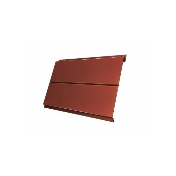 Металлический сайдинг Grand Line Вертикаль 0.5 мм Satin Мatt RAL 8004 терракота