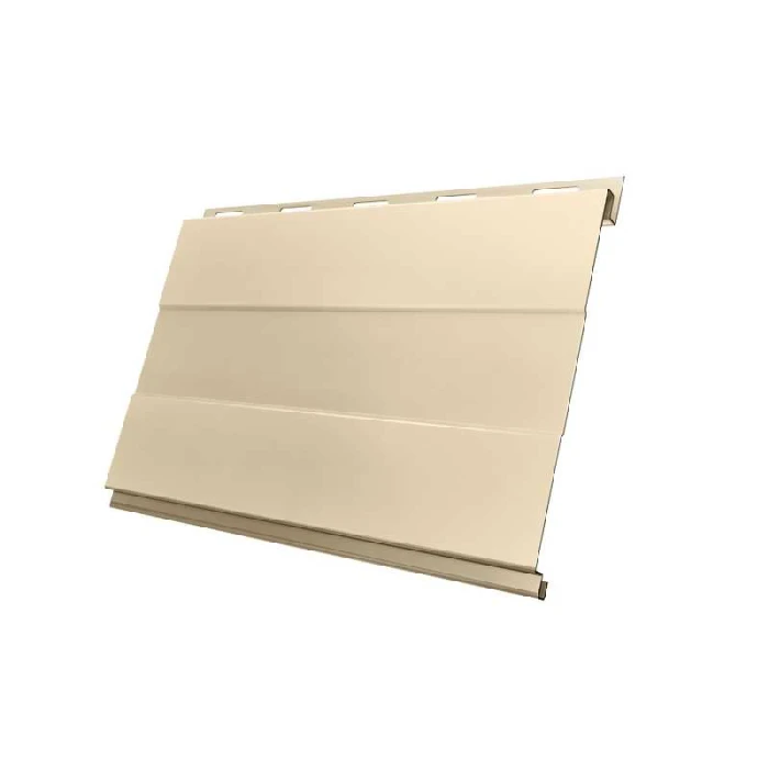 Металлический сайдинг Grand Line Вертикаль 0.45 мм prof PE с пленкой RAL 1015 светлая слоновая кость