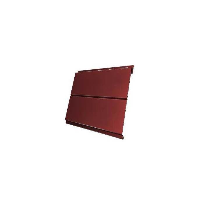 Металлический сайдинг Grand Line Вертикаль 0.45 мм prof PE с пленкой RAL 3009 оксидно-красный