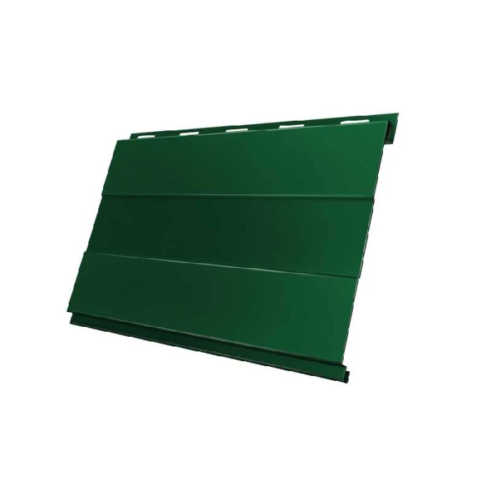 Металлический сайдинг Grand Line Вертикаль 0.45 мм prof PE с пленкой RAL 6005 зеленый мох