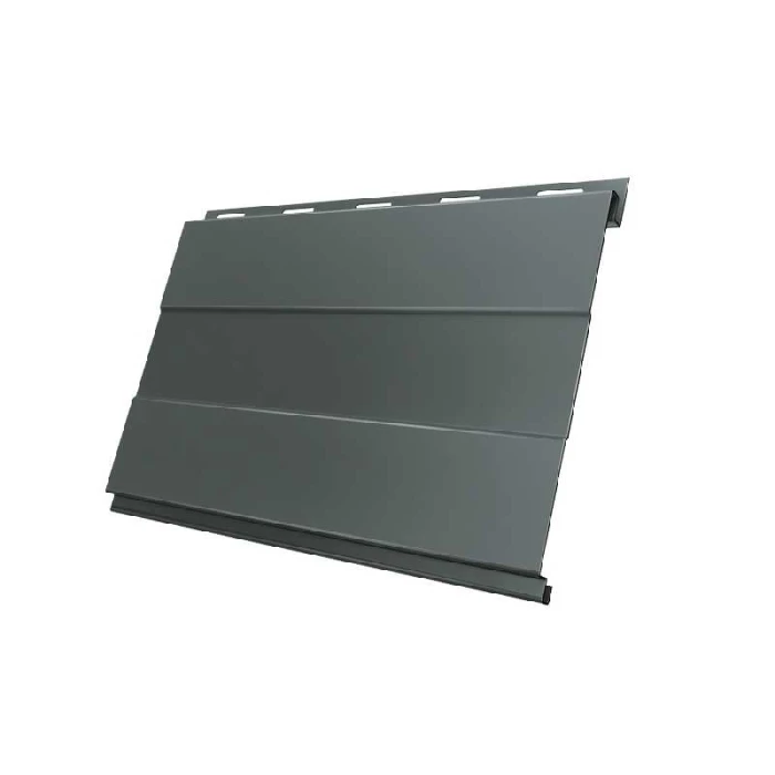 Металлический сайдинг Grand Line Вертикаль 0.45 мм prof PE с пленкой RAL 7005 мышино-серый