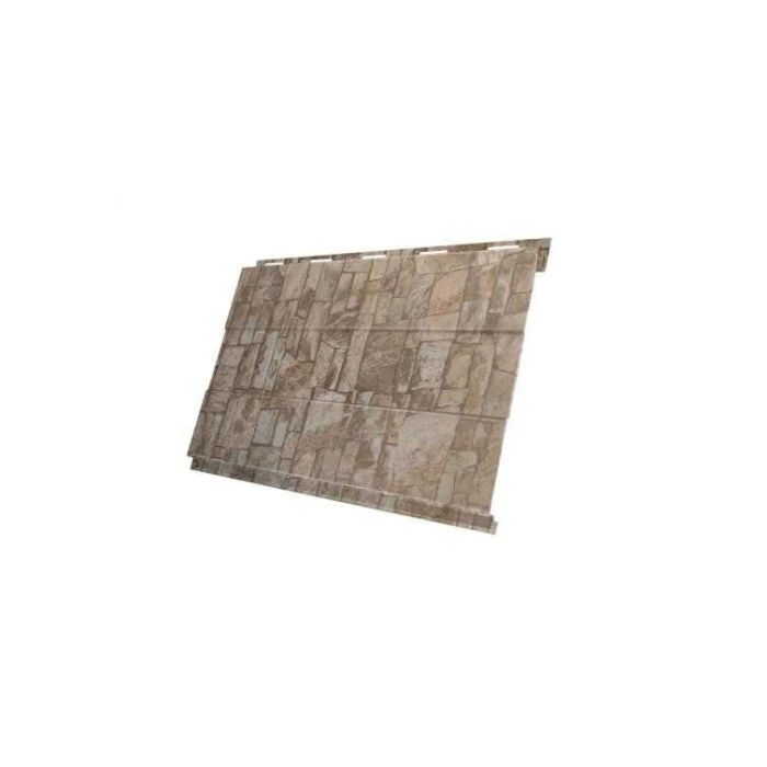 Металлический сайдинг Grand Line Вертикаль 0.45 мм prof Print Elite с пленкой Fine Stone