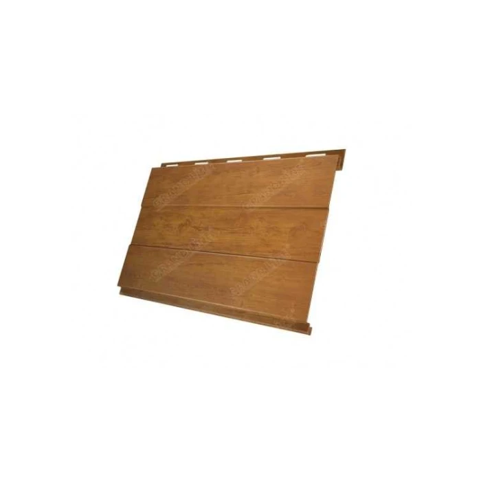Металлический сайдинг Grand Line Вертикаль 0.45 мм prof Print Elite с пленкой Honey Wood