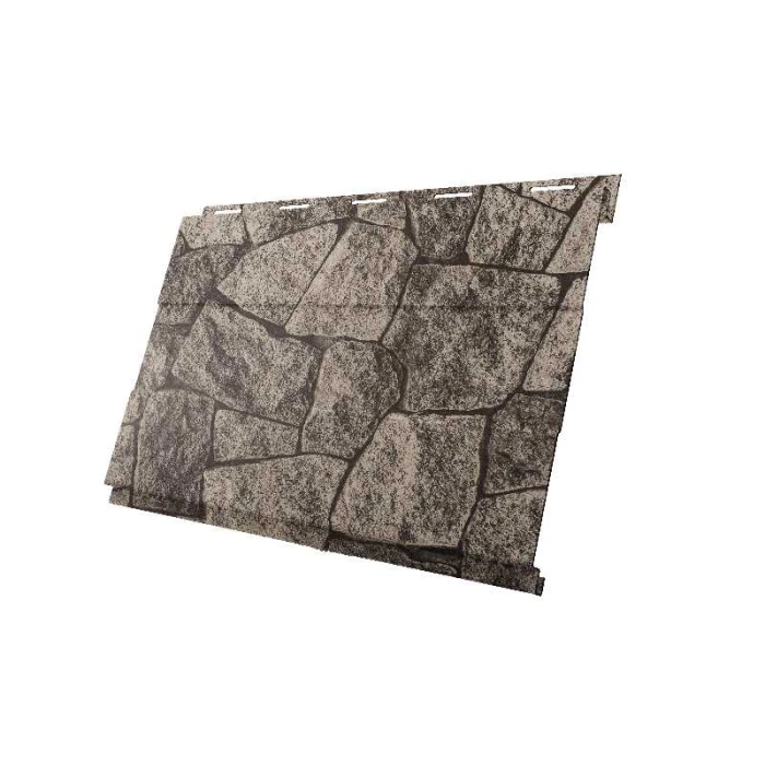 Металлический сайдинг Grand Line Вертикаль 0.45 мм prof Print Elite с пленкой King Stone