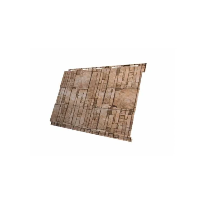 Металлический сайдинг Grand Line Вертикаль 0.45 мм prof Print Elite с пленкой Sand Stone