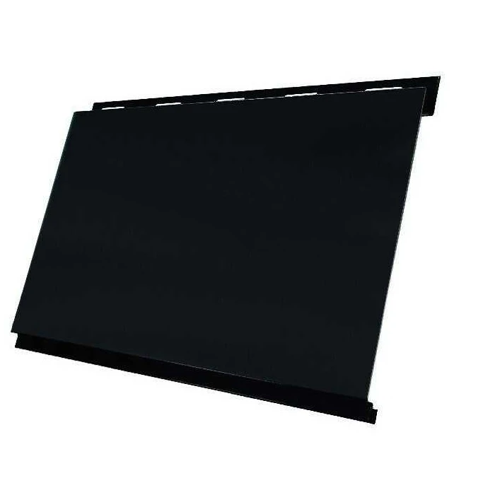Металлический сайдинг Grand Line Вертикаль 0.5 мм prof PurPro Matt 275 RAL 9005 черный