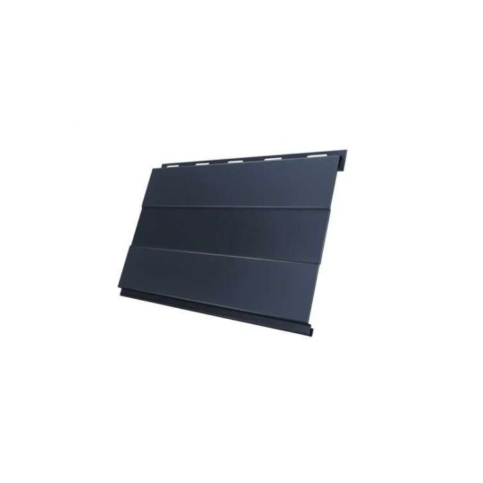 Металлический сайдинг Grand Line Вертикаль 0.5 мм prof Satin Мatt RAL 7024 мокрый асфальт