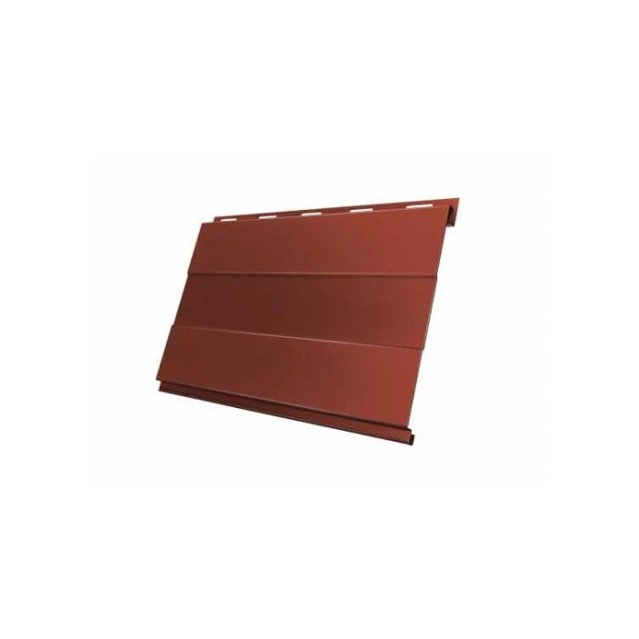 Металлический сайдинг Grand Line Вертикаль 0.5 мм prof Satin Мatt RAL 8004 терракота