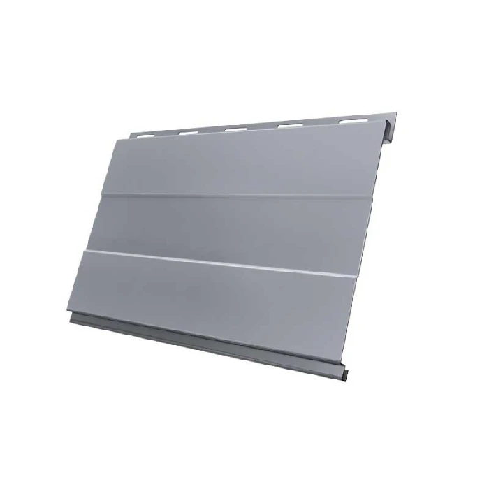 Металлический сайдинг Grand Line Вертикаль 0.5 мм prof Satin с пленкой RAL 9006