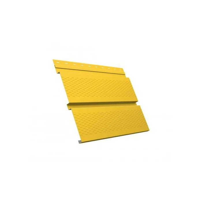 Металлический сайдинг Grand Line Квадро брус 0.45 мм PE с пленкой RAL 1018 цинково-желтый