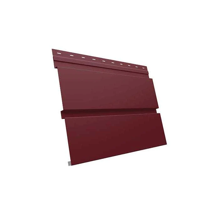 Металлический сайдинг Grand Line Квадро брус 0.5 мм Atlas с пленкой RAL 3005 красное вино