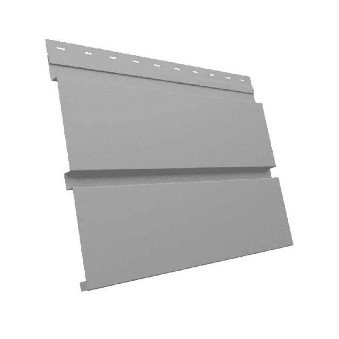 Металлический сайдинг Grand Line Квадро брус 0.5 мм Satin с пленкой RAL 7004 серый