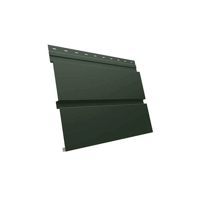 Металлический сайдинг Grand Line Квадро брус 0.5 мм Velur с пленкой RAL 6020 хромовый зеленый