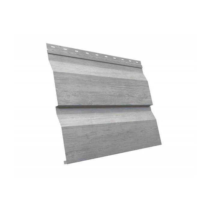 Металлический сайдинг Grand Line Корабельная Доска XL 0.45 мм Print Premium Silver Wood