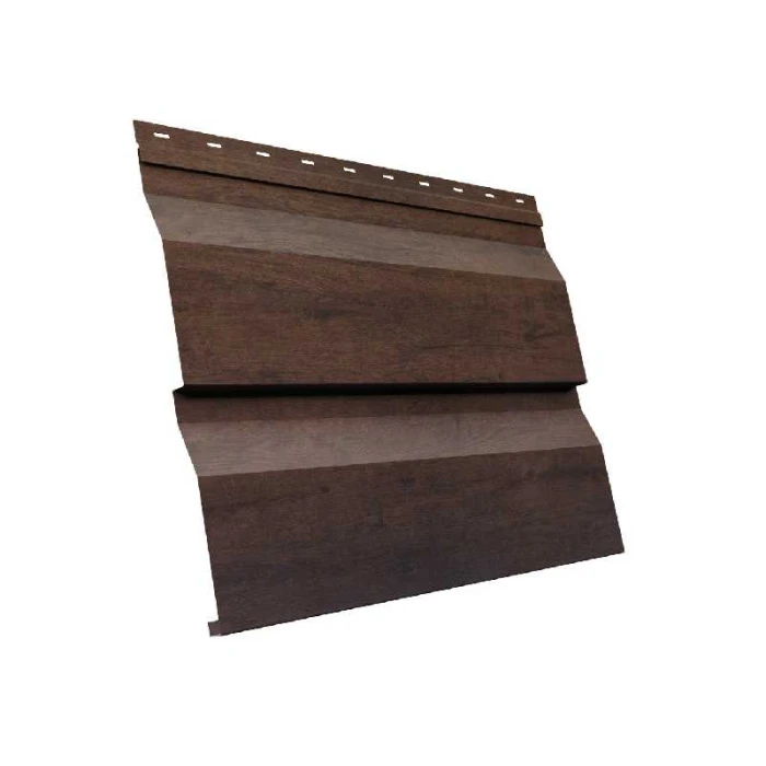 Металлический сайдинг Grand Line Корабельная Доска XL 0.45 мм Print Premium с пелнкой Antique Wood