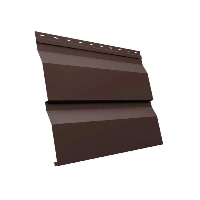 Металлический сайдинг Grand Line Корабельная Доска XL 0.5 мм PurLite Мatt RAL 8017 шоколад